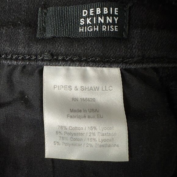 Veronica Beard Jeans 26/2 Debbie Skinny High Rise Black Button Fly Womens - Picture 8 of 11